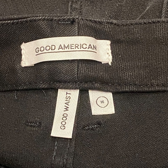 New! Good American Good Waist Moto jeans high waisted black. - Picture 12 of 16